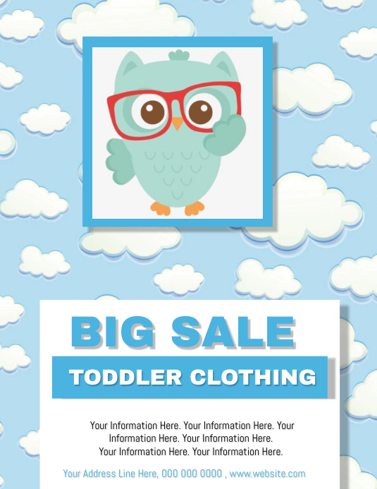 Folleto De Plantilla De Volante De Venta De Ropa Para Bebes Postermywall