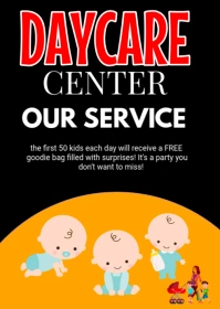 Baby daycare center A6 template