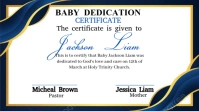 Baby Dedication Certificate Design Digital Display (16:9) template