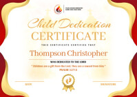 baby dedication certificate A6 template