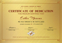 baby dedication certificate A4 template
