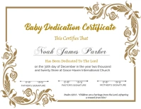 baby dedication certificate poster Flyer (US Letter) template
