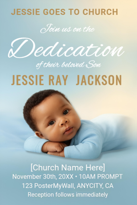 Copy of Baby Dedication Church Invitation Template | PosterMyWall