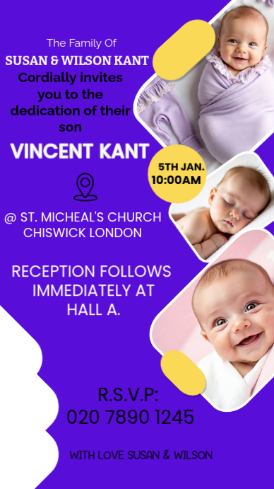 baby dedication Instagram 快拍 template