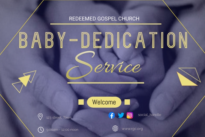 Dedication Cover Baby Dedication Template | PosterMyWall