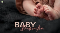 Baby dedication display announcement Presentation (16:9) template