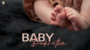 Baby dedication display announcement Presentation (16:9) template