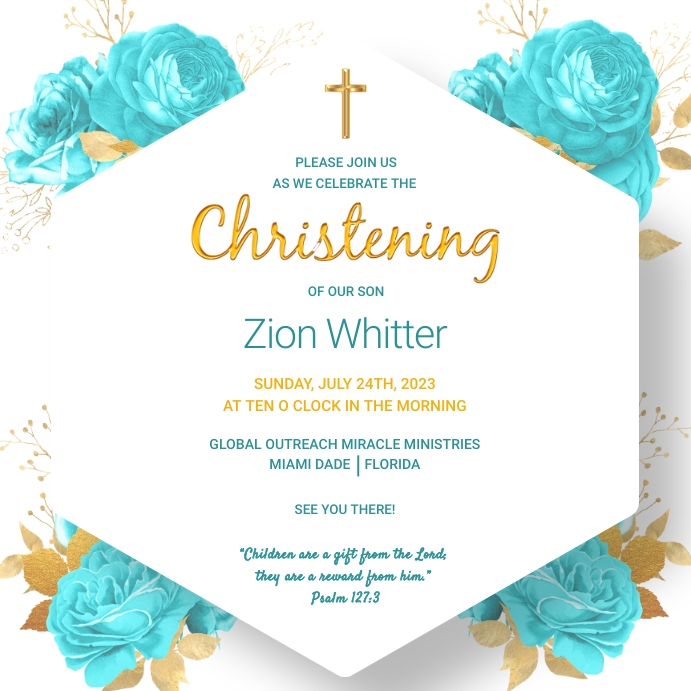 Dedication Posts Baby Dedication Flyer Template | PosterMyWall