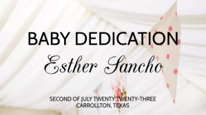 Baby Dedication Invitation Præsentation (16:9) template
