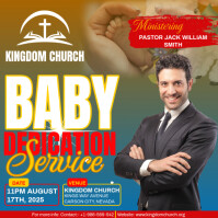 Baby Dedication Service Ad Flyer Post Instagram template