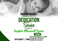 baby dedication service poster A3 template