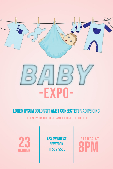 baby expo flyer template Poster