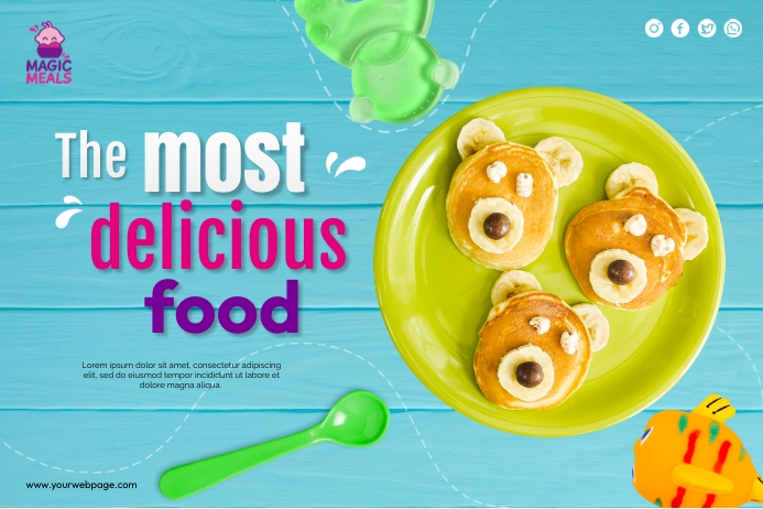 Baby Food Banner Poster template