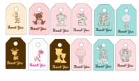 Baby Gift Tags template