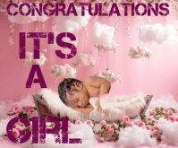 Baby girl design Średni prostokąt template