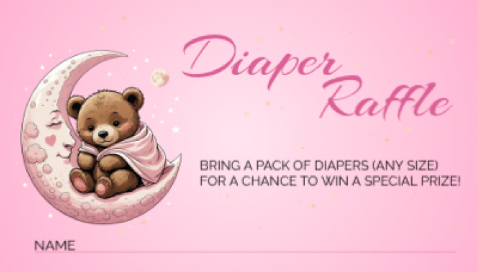 Baby Girl Diaper Raffle Template | PosterMyWall