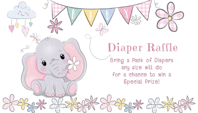 baby-girl-elephant-diaper-raffle-template-postermywall for Elephant Diaper Raffle Tickets Free Printable Baby Girl Elephant Diaper Raffle Template | PosterMyWall for Elephant Diaper Raffle Tickets Free Printable