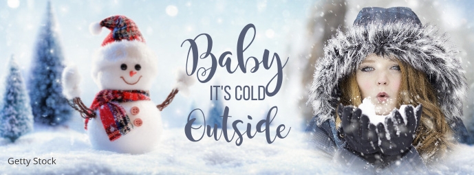 Baby It's Cold Outside Facebook Cover Photo template