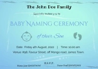 Baby naming Poskaart template