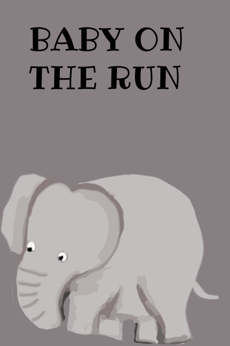 Baby on the run Poster template