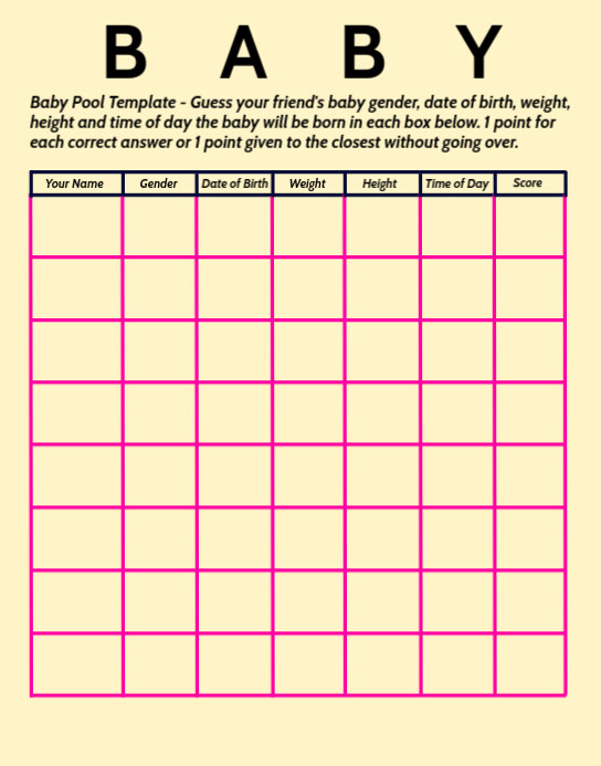 Baby Pool Poster Template PosterMyWall