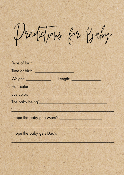 thumbnail image 2 of Baby Shower Advice Cards - 25 Prediction Game Cards For New Parents 2 of 13