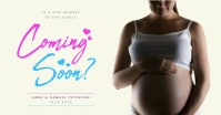 Baby pregnancy announcement coming soon card ภาพที่แชร์บน Facebook template