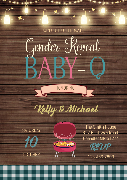 Printable Baby Q Invites