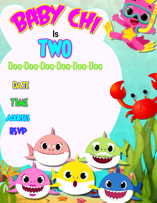 Baby Shark Template Postermywall