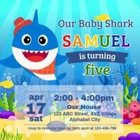 78 740 Baby Shark Birthday Invitation Card Customizable Design Templates Postermywall 78 740 Baby Shark Birthday Invitation Card Customizable Design Templates Postermywall