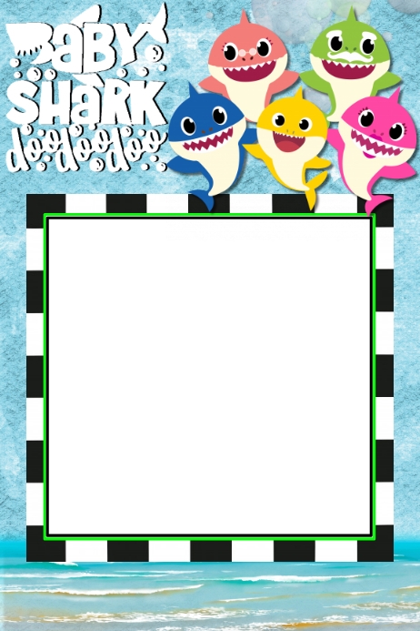 Copy Of Baby Shark Party Prop Frame Postermywall