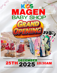 Baby Shop Grand Opening Invitation Flyer Poster  Flyer (us Letter) template