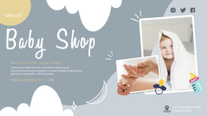 Szary Baby Shop Facebook Cover Video Template