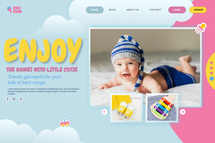 Baby Shop Website Header Template | PosterMyWall