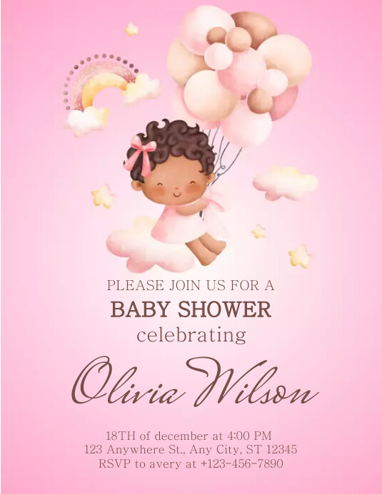 Baby shower Announcement Template PosterMyWall