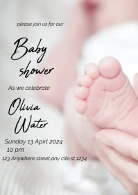 Baby shower ba A6 template