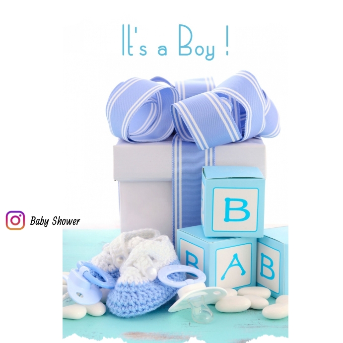 Baby shower Baby, Pregnancy, Newborn Instagram Post template