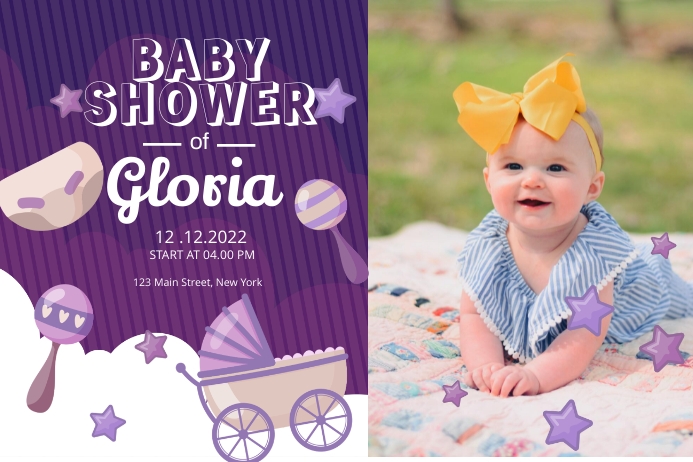 Baby Shower Banner Template Poster