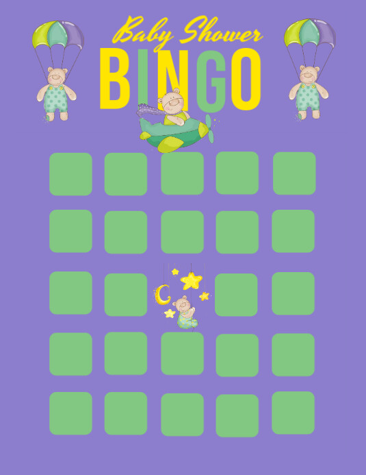 Baby Shower Bingo Template PosterMyWall