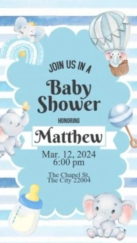 Baby Shower Boy Instagram Story template
