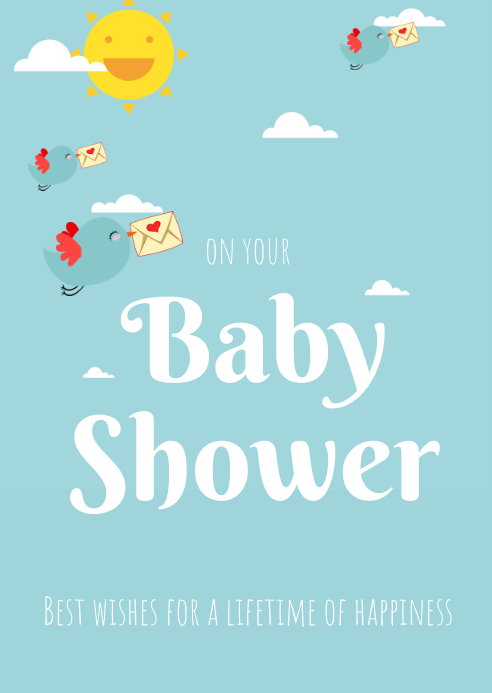 Baby Shower Card Template Postermywall