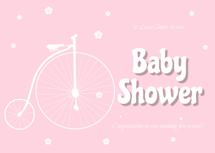 baby shower cards A6 template