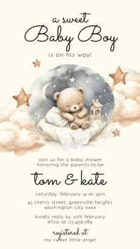 Baby Shower Instagram Story template