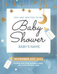 baby shower Flyer (US Letter) template