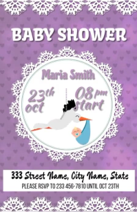 baby shower Halv side bred template