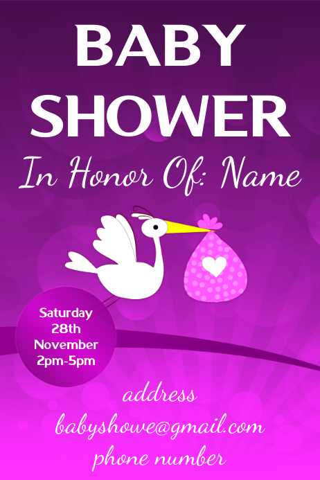 Baby Shower Template PosterMyWall