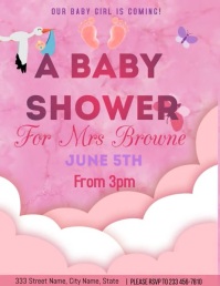 Baby shower Flyer (US Letter) template