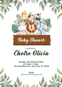 Baby Shower A6 template