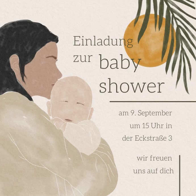 Copy of Baby Shower Einladung PosterMyWall