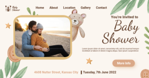 Baby Shower Event AD ภาพที่แชร์บน Facebook template
